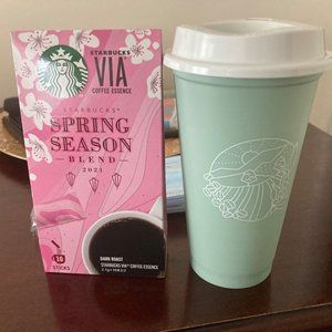 Starbucks Sakura VIA Coffee and Reusable Cup